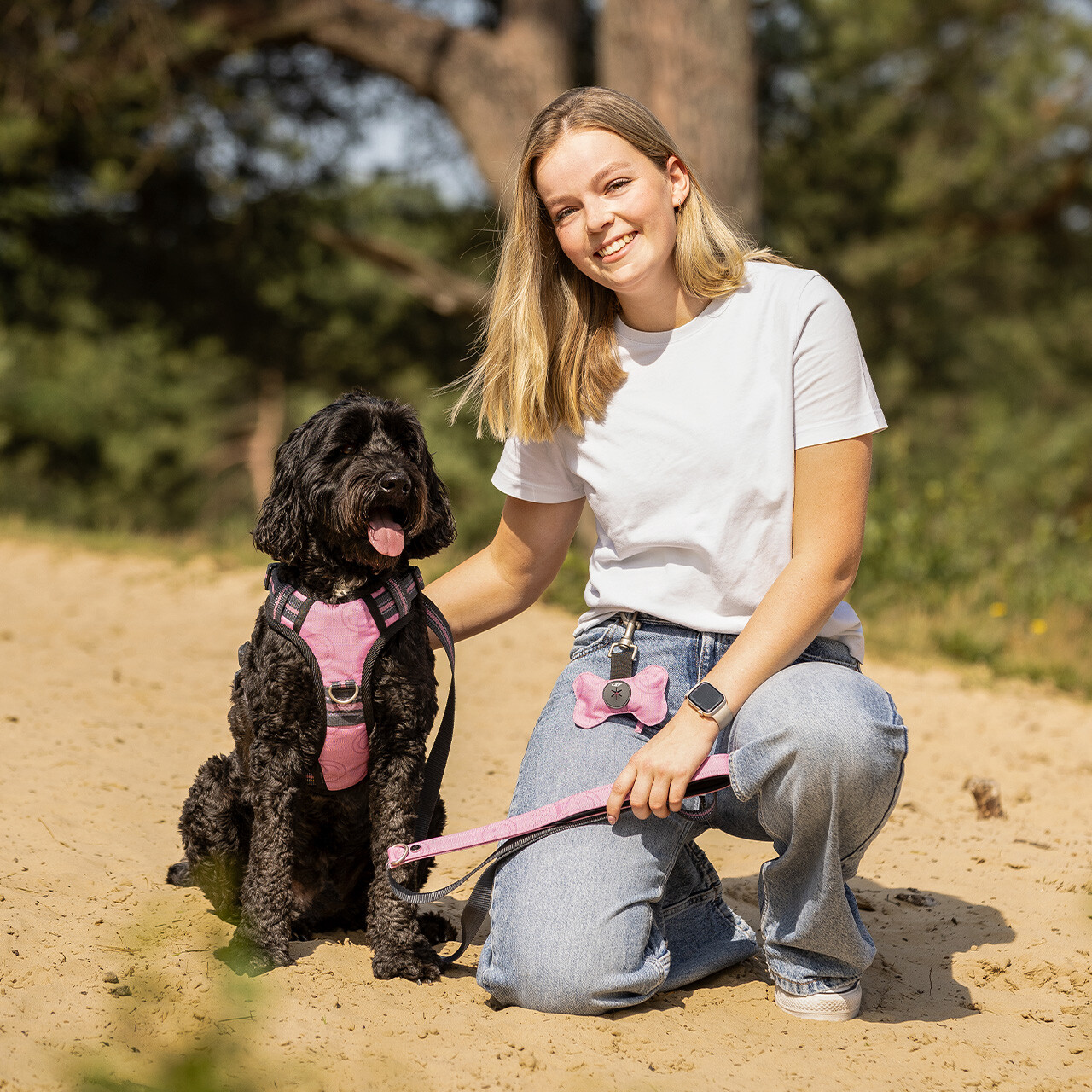 Dog poop bag Cherry pink 01