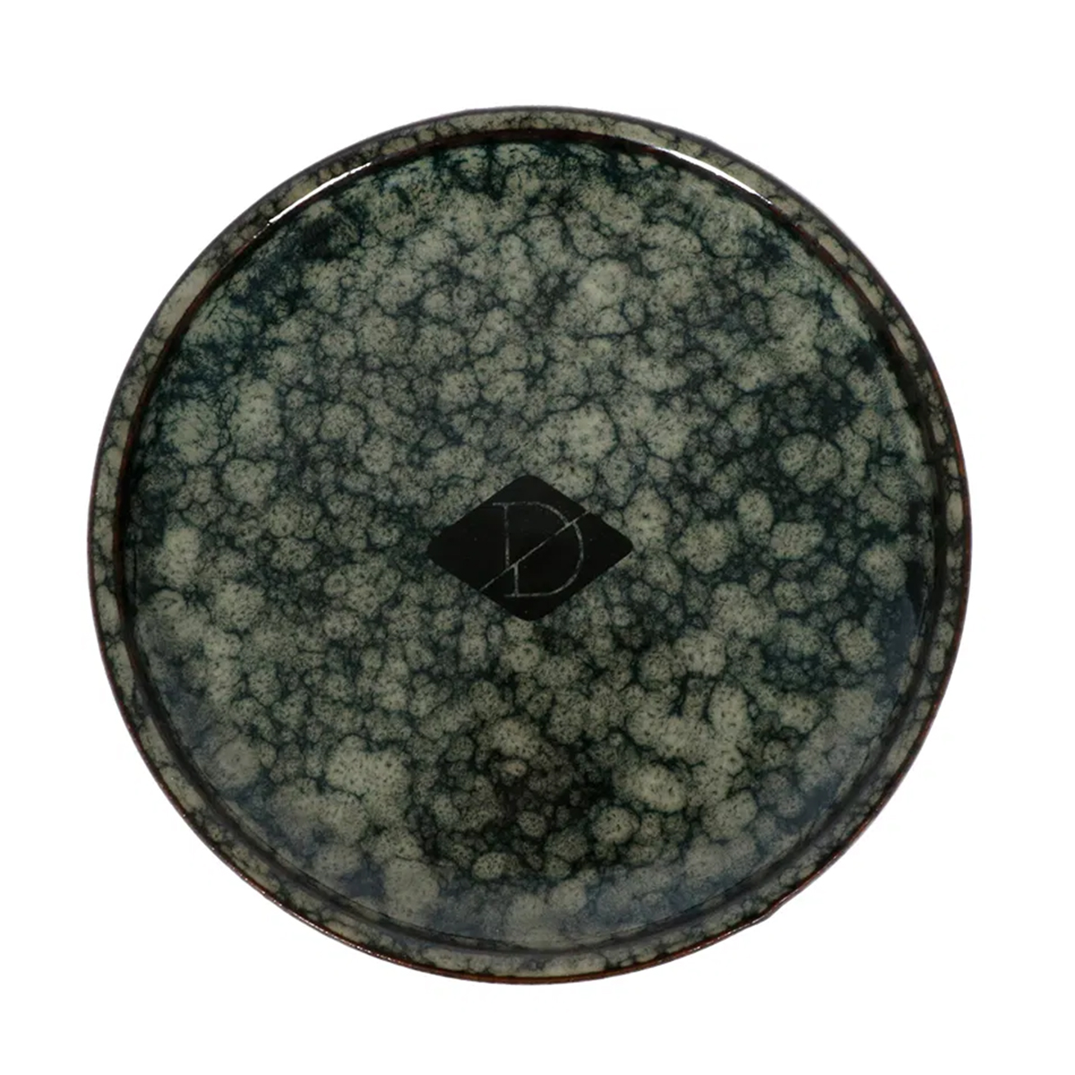 Jasper keramik hundeskaal green marble flad 01