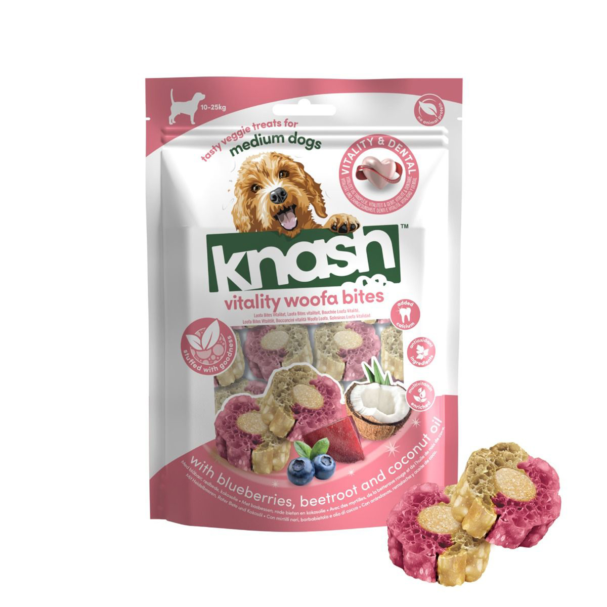 Knash blaabaer og roedbede