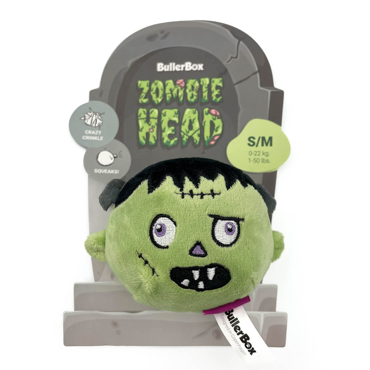 BullerBox Zombie Head bamse | Str. S/M