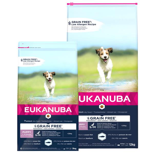01 V 1224210 01 Eukanuba Puppy Junior kornfri havfisk