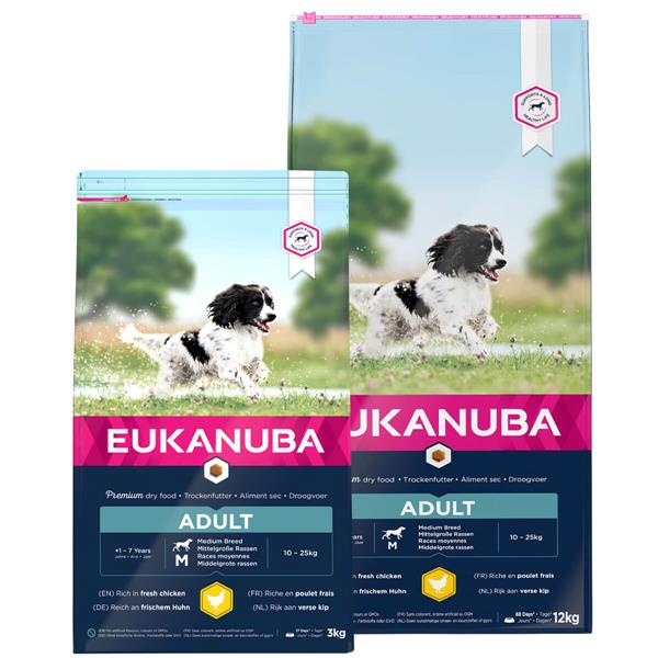01 V 1224223 01 Eukanuba Adult Medium Breed kylling