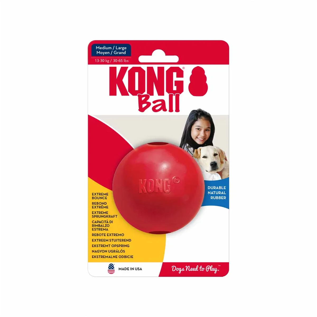 Roed Kong ball med hul 01