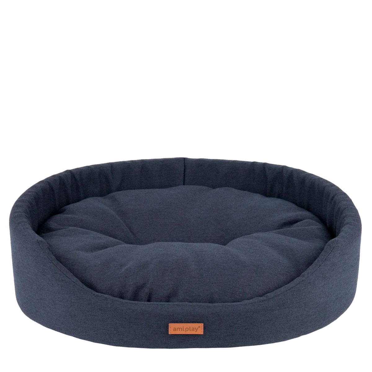  Amiplay oval hundeseng sort