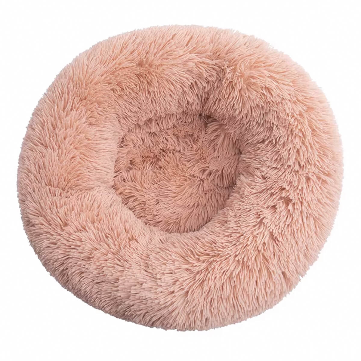Hundeseng fluffy dounut rosa 01