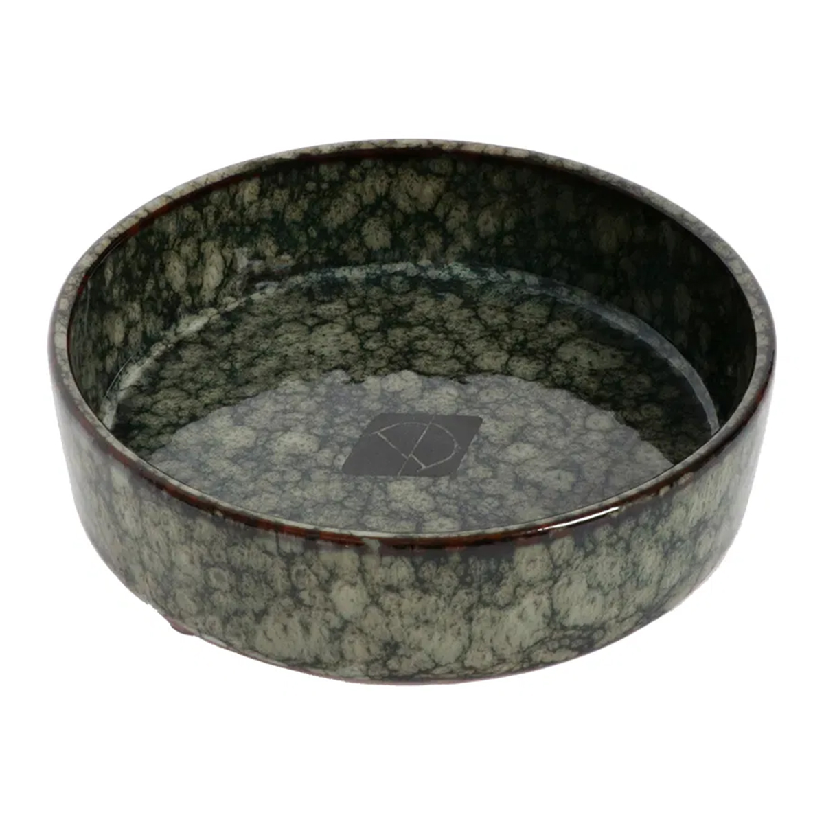 Jasper keramik hundeskaal green marble 01