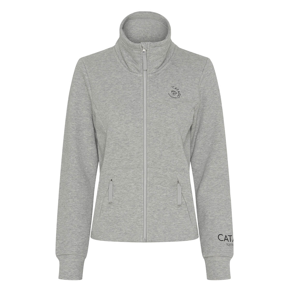 CATAGO Benja bluse med lynlås | Grå Melange