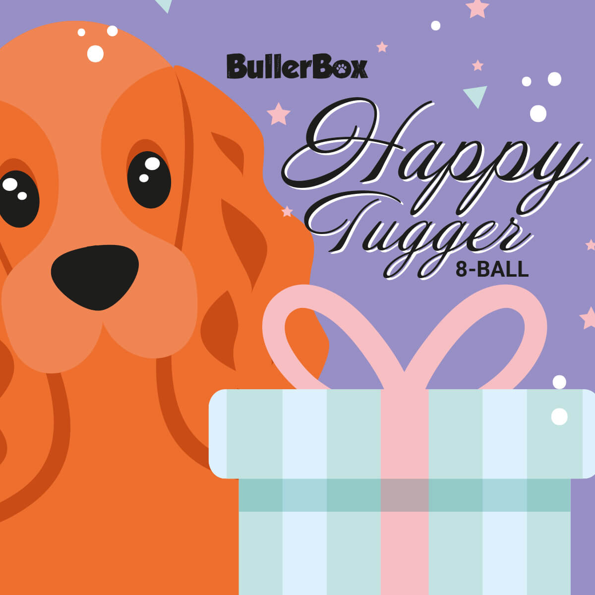 BB0925 25 BullerBox Happy Tugger 8 ball Baby Pink